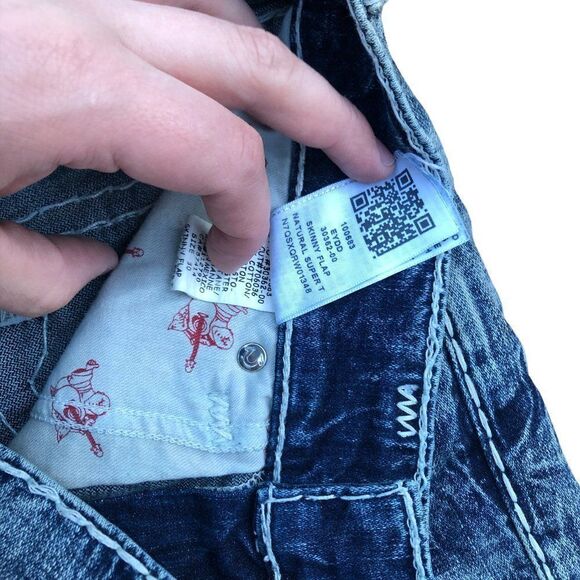 TRUE Religion Jeans Size 30 SKINNY SUPER T Blue - Picture 5 of 11